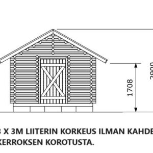 3 X 3m PUULIITERIN VALMISPAKETTI PELTIKATOLLA