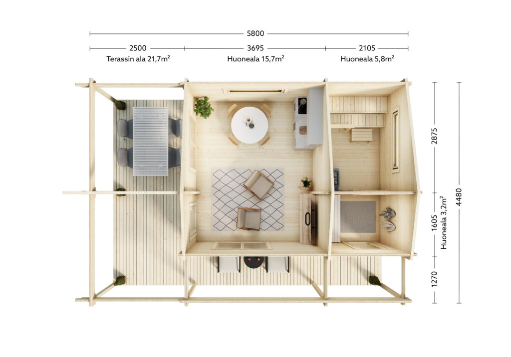 LILLEVILLA MERIHANHI 26M²