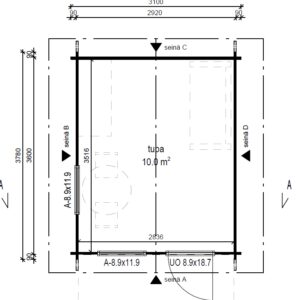 VIERASMAJA, V-M (10M²)