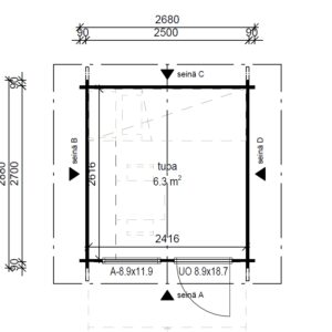 VIERASMAJA, V-S (7M²)
