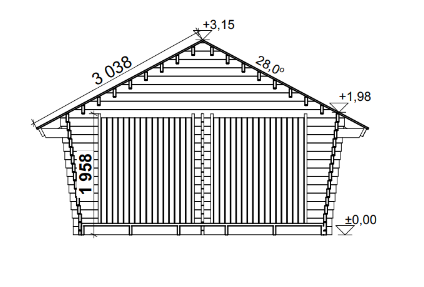 LP GARDEN U-L (16 M²) VINOUMPISEINÄINEN PIHAVARASTO