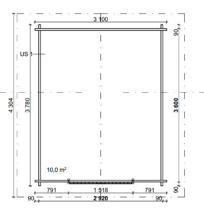 LP GARDEN S-M (10,5 M²) SUORASEINÄINEN PIHAVARASTO