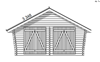 LP GARDEN U-XL (19,3 M²) VINOUMPISEINÄINEN PIHAVARASTO