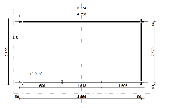 HIRSILATO P-M (10M²) PULPETTIKATTO PIHAVARASTO